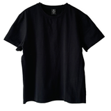 Black ecom shoot of Tully Lou essentials black crewneck tee shirt