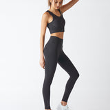 Compression active pant wide waistband side stretch