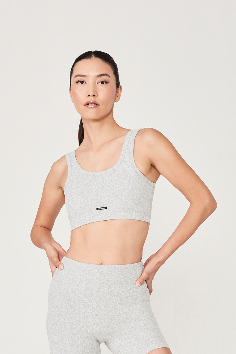 hailey crop grey womens crop top