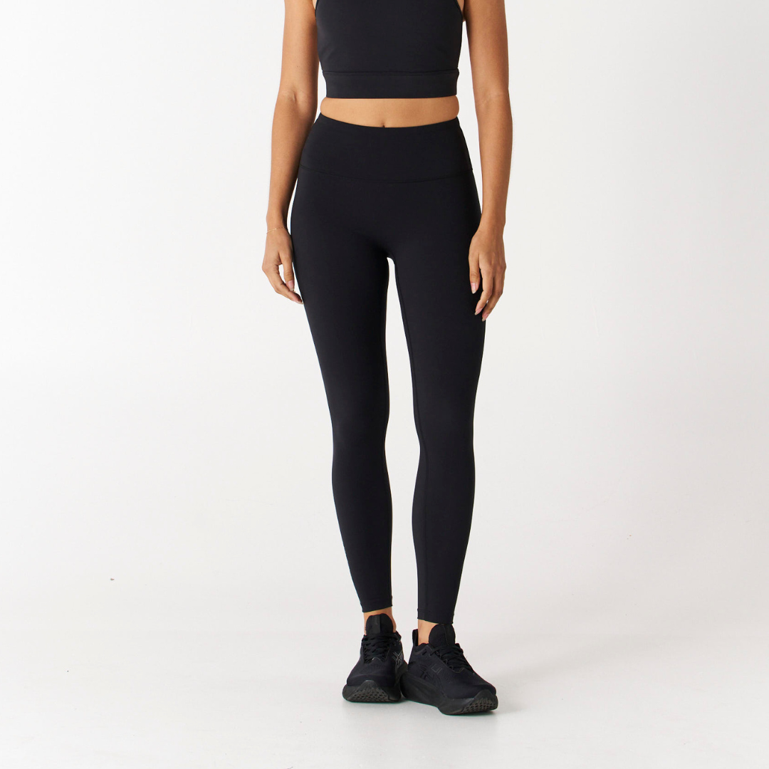 High waisted black full length leggings australia