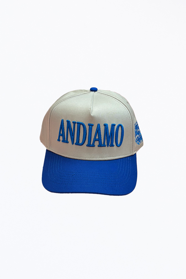 azzurro blue italian hat andiamo