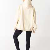 fairfax yellow butter oversized hoodie by Tully lou with wide waistband compression active pants