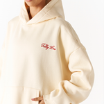 butter yellow hoodie with pocket by Tully Lou the fairfax heavyweight cotton hoodie