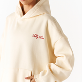 butter yellow hoodie with pocket by Tully Lou the fairfax heavyweight cotton hoodie