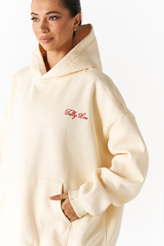 butter yellow hoodie with pocket by Tully Lou the fairfax heavyweight cotton hoodie