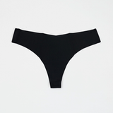 black seamless underwear flat lay image 