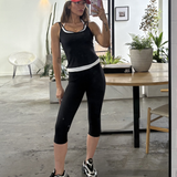 Capri Compression Wide Waistband Legging