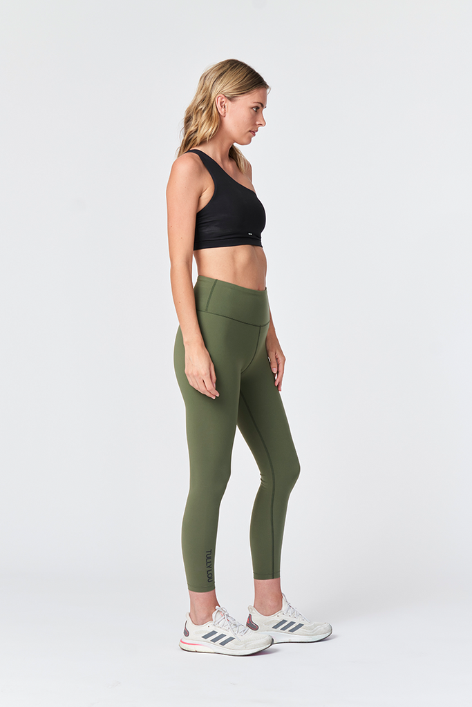 Compression Active Pant Wide Waistband Army